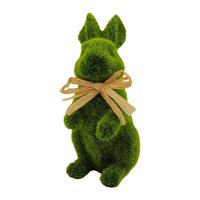 Ioensy - Conejito Verde Conejo Decoración De Pascua Para Interiores Fiesta Patio Conejito De Pascua Flocado