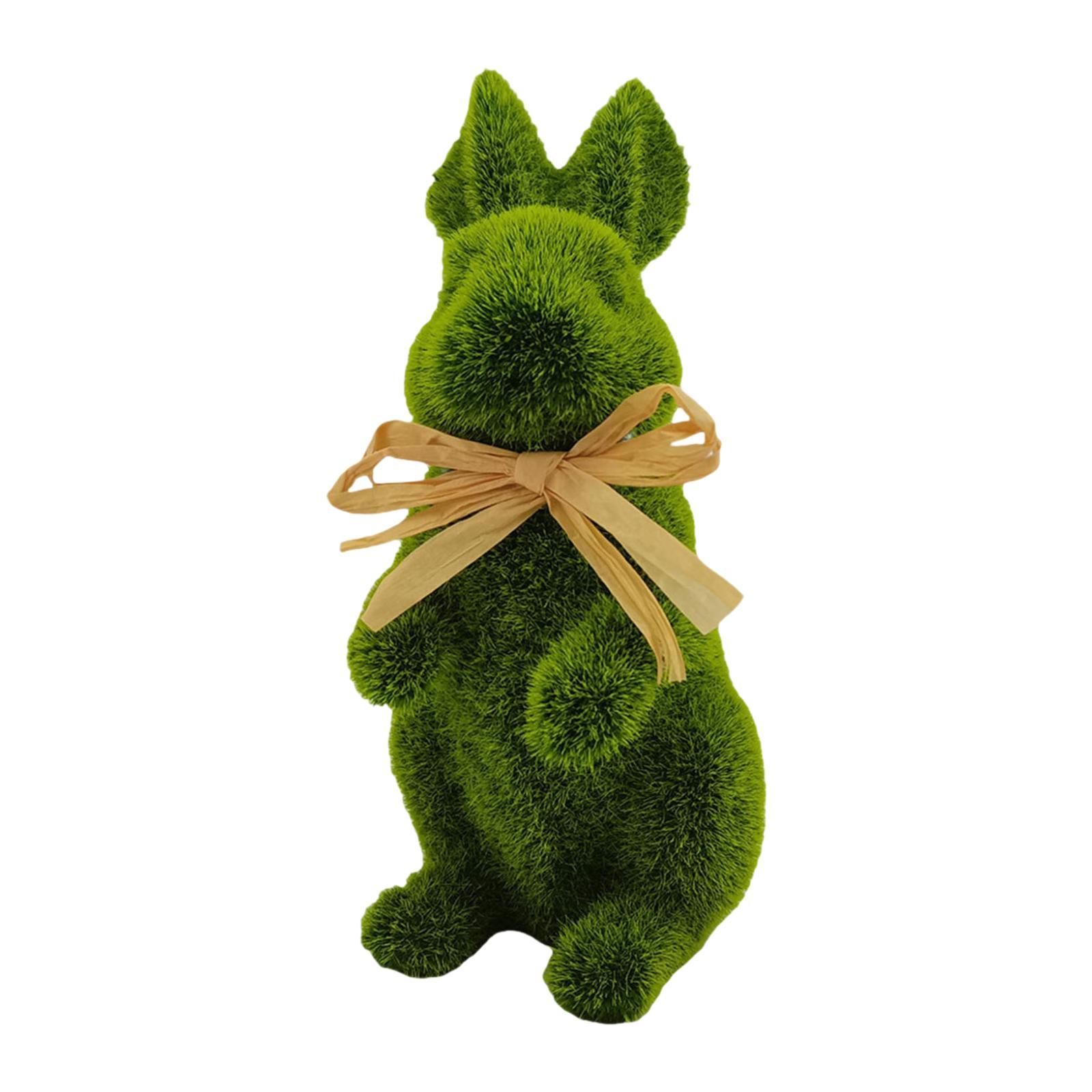 Ioensy - Conejito Verde Conejo Decoración De Pascua Para Interiores Fiesta Patio Conejito De Pascua Flocado