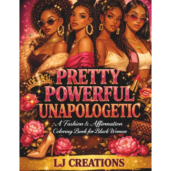 Libro para colorear Pretty. Powerful Unapologetic Fashion Affirmation