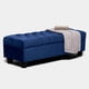 thumbnail image 2 of Banqueta Capitone Felpa Azul, 2 of 2