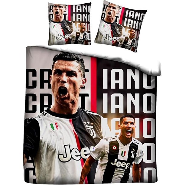Soccer bedding Football cover-Ultra Soft Football bedding set soccer cover set with 2 pillowcases closure breathable microfiber bedding