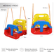 thumbnail image 2 of Columpio Silla 3 En 1 Ajustable Portátil Niños Asiento Bebé, 2 of 6