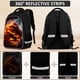 thumbnail image 2 of Juego de mochilas escolares TILYTADLY Fire Basketball de 17 pulgadas, 4 piezas, 2 of 8