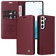 thumbnail image 4 of Funda Billetera de Cuero para Samsung Galaxy S22 con Tarjetero y Soporte - Tapa Magnética Rojo, 4 of 6