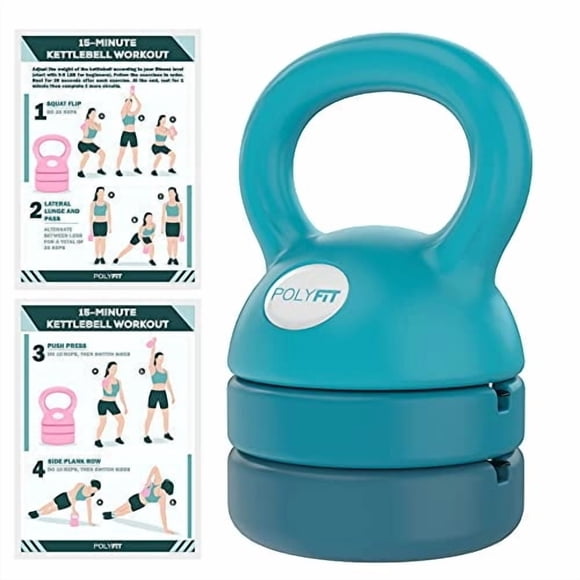 Juego de pesas rusas ajustables de 5 libras, 8 libras y 12 libras para gimnasio en casa, color verde