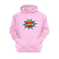 Genérico - Polerón Canguro Super Girl Rosa Talla M Unisex