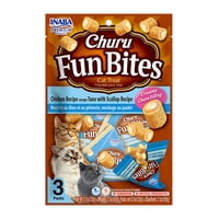 Churu - Cat Fun Bites Gato Pollo Con Atun Y Ostiones 3P 60Gr