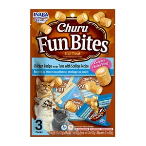 Churu - Cat Fun Bites Gato Pollo Con Atun Y Ostiones 3P 60Gr