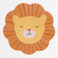 Meri Meri - Plato Reutilizable De Melamina Lion Meri 18,5 X 18 Cm