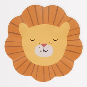 Meri Meri - Plato Reutilizable De Melamina Lion Meri 18,5 X 18 Cm