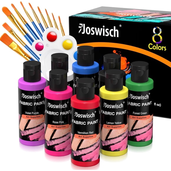 Pintura Textil Joswisch 8 Colores 4 Fl Oz 118 ml Permanente