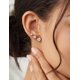 thumbnail image 3 of Juego de 6 pares de pendientes de botón Wssxc CZ 3‑8 mm en oro rosado, 3 of 8