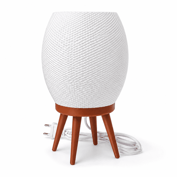Lámpara LED Decorativa 3D Textura Nido Blanco Café