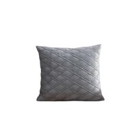 Genérico - Juego De 2 Fundas De Cojin Terciopelo 45X45 Gris