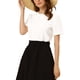 thumbnail image 1 of INSPIRA CHIC Blusa con Cuello Peter Pan para Mujeres Regreso a Clases Jacquard Floral Manga Corta Abullonada Kawaii Talla XL Blanca, 1 of 7