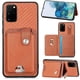 thumbnail image 1 of Funda Billetera Tejida para Samsung Galaxy S20 Plus con Soporte y Tarjetero Marrón, 1 of 4