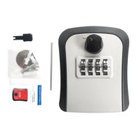 Magideal - Caja De Bloqueo De Llaves, Caja De Contraseña, Código De 4 Dígitos, Caja De Almacenamiento De Llaves Reiniciable, Caja De Bloqueo De Seguridad Para Ti Gris