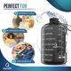 thumbnail image 5 of Botella de agua AQUAFIT de medio galón con marcador de tiempo de 1,9 L, 5 of 8