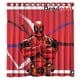 thumbnail image 1 of Cortina de ducha de Dead Pool, juego de cortina de baño con ganchos, tamaño 66 x 72 pulgadas, 1 of 3
