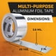 thumbnail image 2 of Cinta de aluminio Lockport de 2 x 225 pies, paquete de 3 unidades, sellado de conductos HVAC, 2 of 7