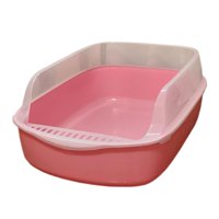Magideal - Caja De Arena Para Gatos, Caja De Arena Para Mascotas, Caja De Arena, Orinal Grande Portátil Con Lados Altos, Caja De Arena Para Gatos Para Conejos, A Rosa