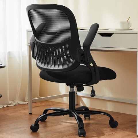 Silla De Escritorio Para Computadora De Oficina Sweetcrispy, Ergonómica, Con Respaldo Medio