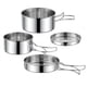 thumbnail image 4 of Portable Stainless Steel Cookware Set, Camping Pots Pans Camping Picnic Outdoor Pan Pot Plate Tableware, 4 of 5