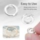 thumbnail image 4 of Uxcell 8/11.6/14.5mm Anillos de Cierre de Resorte de Plata de Ley 925, 3 Piezas Cierres Redondos de Resorte para Collar, Conector para Acortar para Hacer Joyas, Tono Plateado, 4 of 7