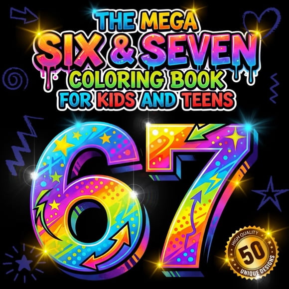 Libro para colorear publicado de forma independiente Mega Six & Seven Kids