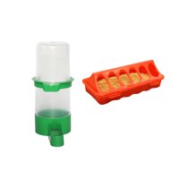 Magideal - Kit De Comedero Y Para , Alimentador De Agua, Cubo De Alimentación, Jaula, Botella De Riego Para Pájaros, Pájaros, , Pollos , Pequeña Pequeña