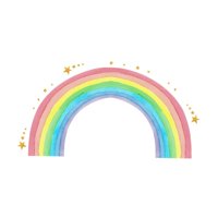 Bothyi - Etiqueta De La Pared De La Estrella Del Arco Iris Calcomanías De Pared Para Niños Guardería Sala De Estar Aula