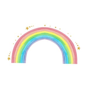 Bothyi - Etiqueta De La Pared De La Estrella Del Arco Iris Calcomanías De Pared Para Niños Guardería Sala De Estar Aula