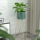 thumbnail image 4 of Porta Macetero Pedestal Maceta Plantas Verde Dorado, 4 of 8