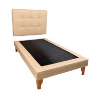 Diseños Valestrini - Cama De Plaza Lino Beige