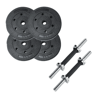 Linea Sport - Par De Mancuernas Cromadas Con 20 Kg En Discos Pvc