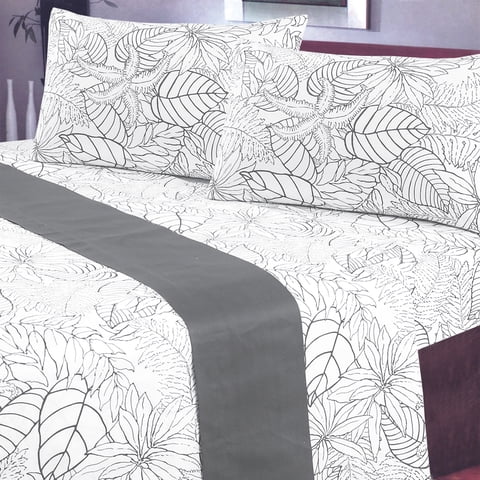 Mallorca - Juego De Sábanas T144 2 Plazas Borneo Grafito