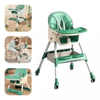 Genérico - Silla De Bebe Para Comer Portatil Con Ruedas Kinder Verde