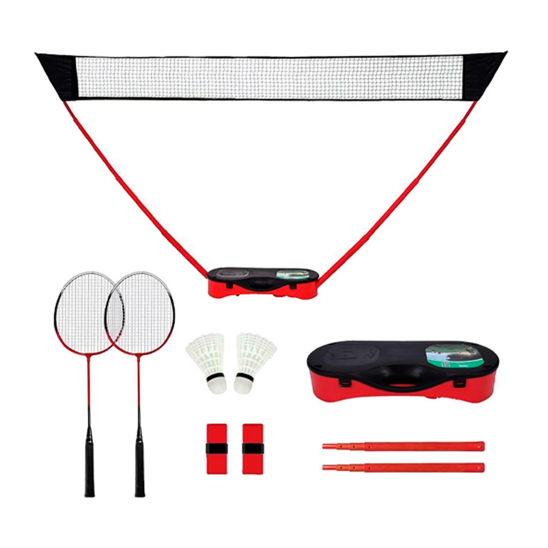 Sdmed - Bádminton Set Malla 3 Mt Maleta + 2 Raquetas De Acero