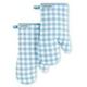 thumbnail image 1 of Juego de 2 guantes de cocina KitchenAid de algodón con terciopelo azul vichy, 1 of 3