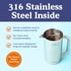 thumbnail image 3 of French Press Ziruma Surgical de acero inoxidable, 1 l/34 oz, sin plástico, 3 of 9
