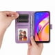 thumbnail image 3 of Funda tipo cartera FOXDOCK para OPPO Reno 6Z , diseño girasol en relieve, cuero PU, cierre magnético, soporte y tarjetero, 3 of 5