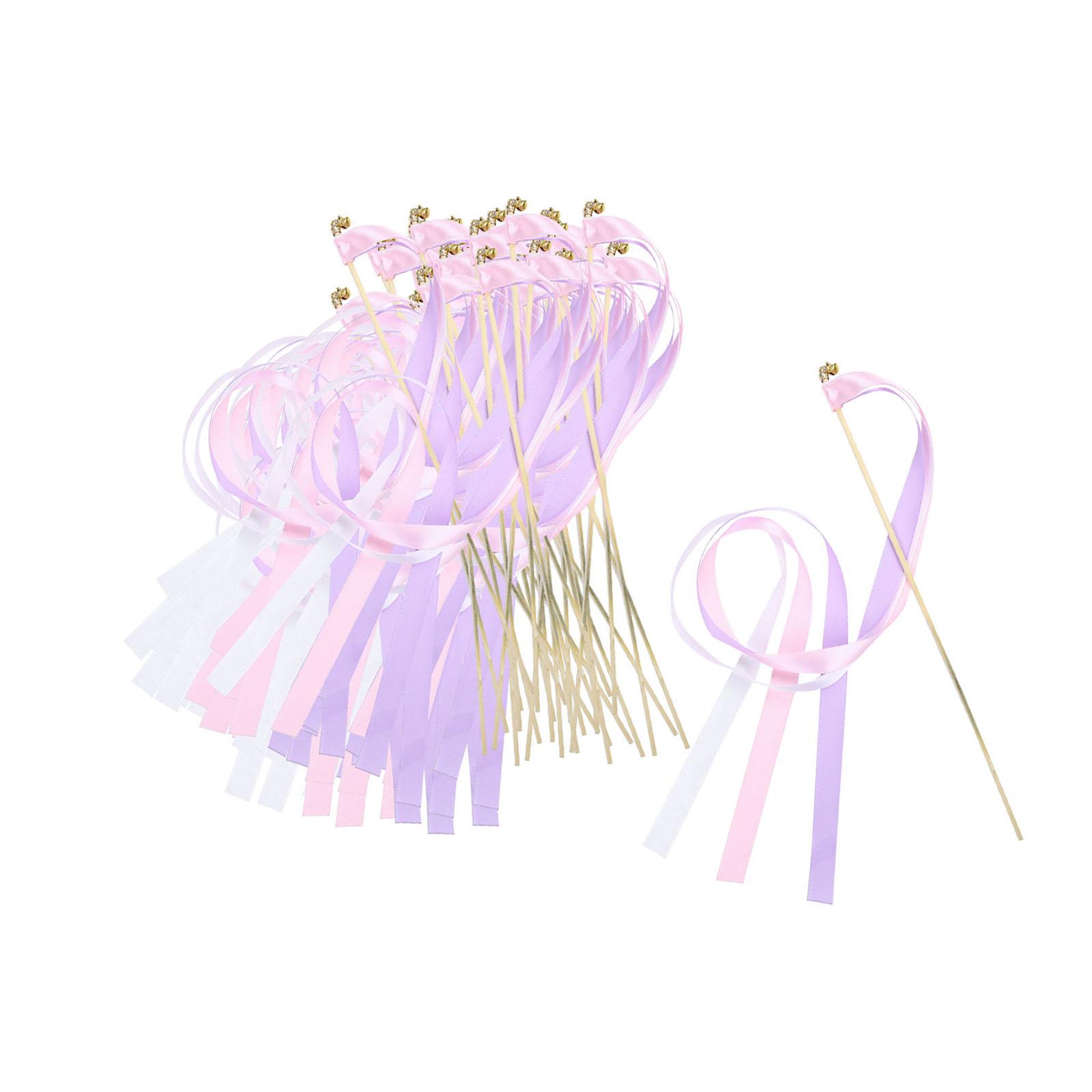 Magideal - 30 Piezas Serpentinas De Cinta Varitas De Cinta Disfraz De Juguete Interactivo Para Mascotas Con Campanas Serpentinas De Colores Palo Para Fiestas De , C C