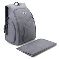 Mommore - Mochila Para Pañales 360 Apertura Completa Gris