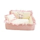 thumbnail image 3 of Cama Para Perros, Sofá Suave Y Cómodo Para Gatos Peque?os, Gatos De Interior, L, Rosa A Cuadros, 3 of 5