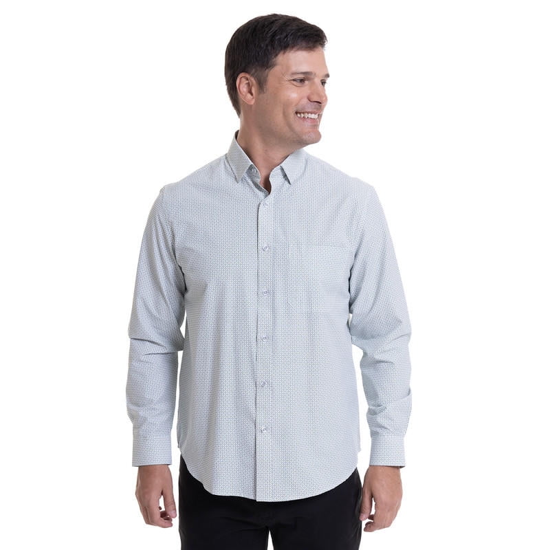 Kotting - Camisa Fantasía Estampada Gris Claro