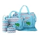 thumbnail image 2 of Juego De Bolsa De Pañales Con Bolsillos Con Bolsa De Botella Con Bolsa De Almuerzo Mochila De Hombro Azul Claro, 2 of 5