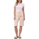 thumbnail image 2 of Pantalones cortos casuales para mujeres, cintura elástica, cordón, longitud de rodilla, pantalones cortos cómodos de verano con bolsillos S albaricoque, 2 of 6