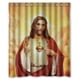 thumbnail image 1 of Cortina de ducha con imagen de Jesús cristiano, juego de cortinas de baño con ganchos, tamaño 60 x 72 pulgadas, 1 of 3
