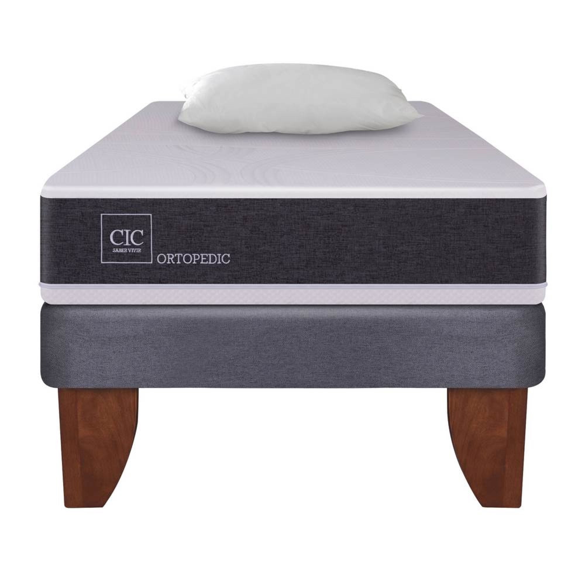 Cama Europea new Ortopedic 1.5 Plaza Base Normal + Almohada