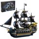 thumbnail image 1 of Juego de construcción de barcos piratas QiqoPoyee, kit de maquetas Black Pearl para adultos y niños, 1 of 7